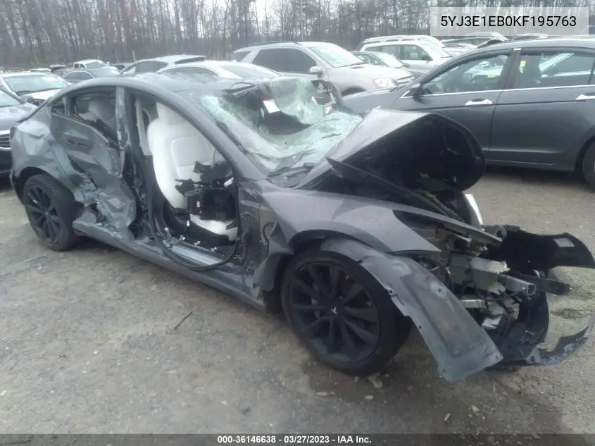 5YJ3E1EB0KF195763 2019 Tesla Model 3 Performance/Long Range