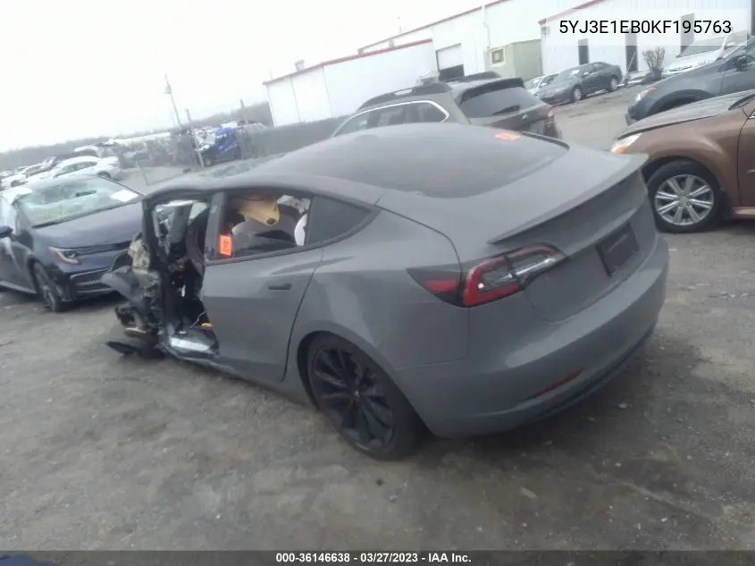 5YJ3E1EB0KF195763 2019 Tesla Model 3 Performance/Long Range