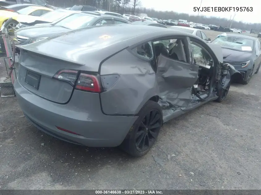 5YJ3E1EB0KF195763 2019 Tesla Model 3 Performance/Long Range