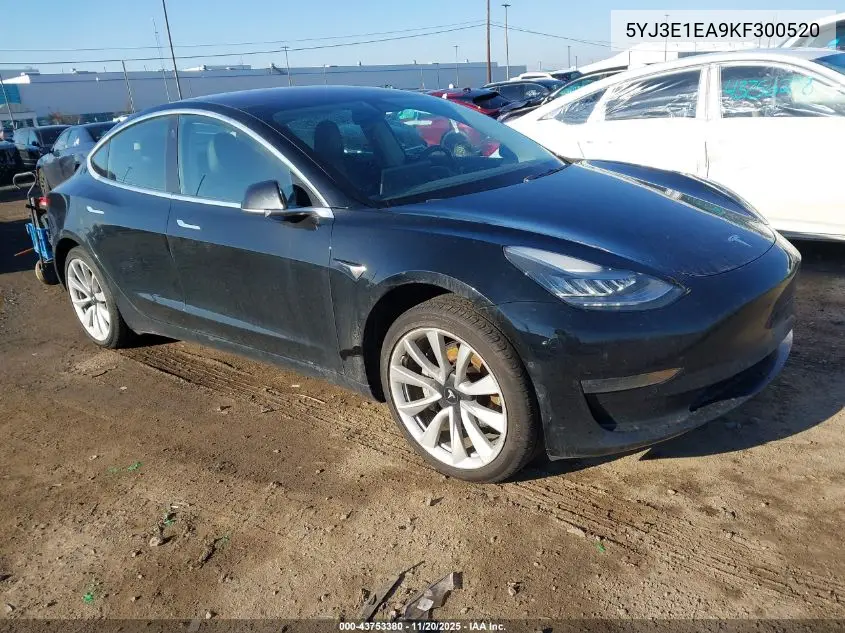 5YJ3E1EA9KF300520 2019 Tesla Model 3 Long Range/Mid Range/Standard Range/Standard Range Plus