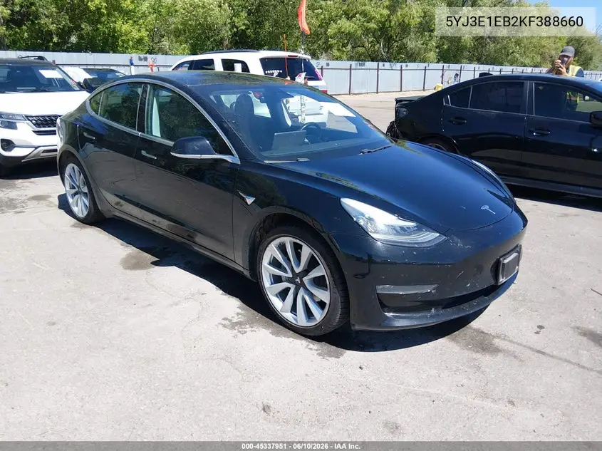 2019 Tesla Model 3 Long Range/Performance VIN: 5YJ3E1EB2KF388660 Lot: 45337951