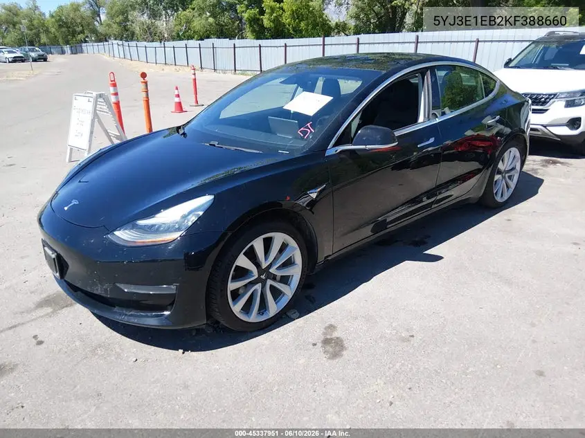 2019 Tesla Model 3 Long Range/Performance VIN: 5YJ3E1EB2KF388660 Lot: 45337951