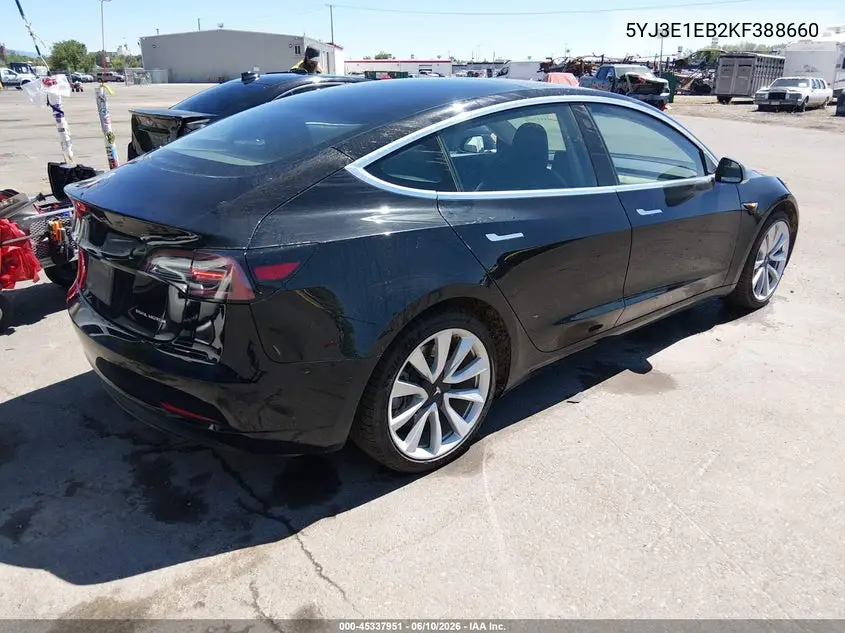 2019 Tesla Model 3 Long Range/Performance VIN: 5YJ3E1EB2KF388660 Lot: 45337951