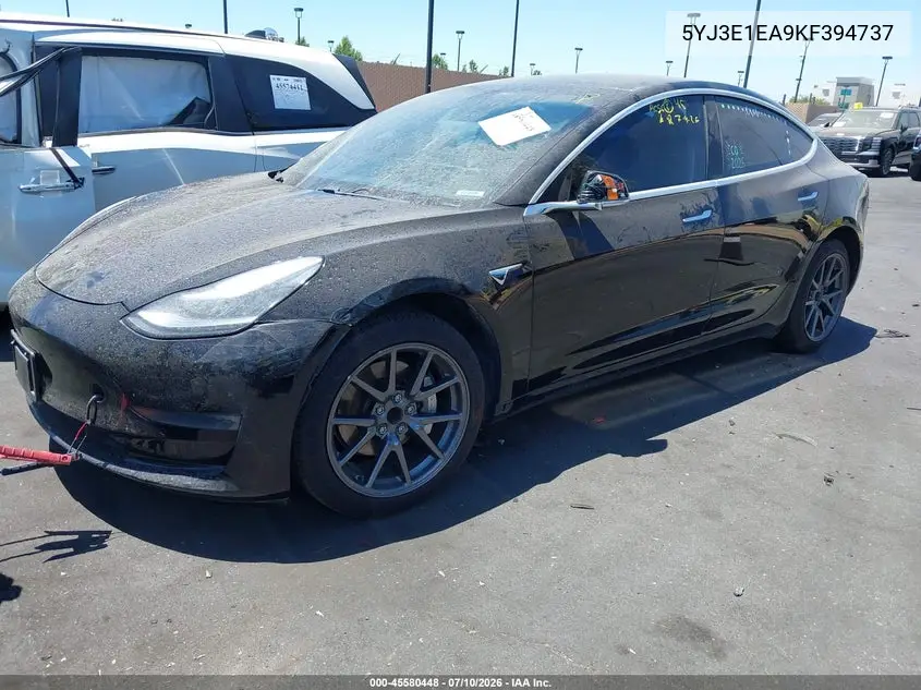 2019 Tesla Model 3 Long Range/Mid Range/Standard Range/Standard Range Plus VIN: 5YJ3E1EA9KF394737 Lot: 45580448