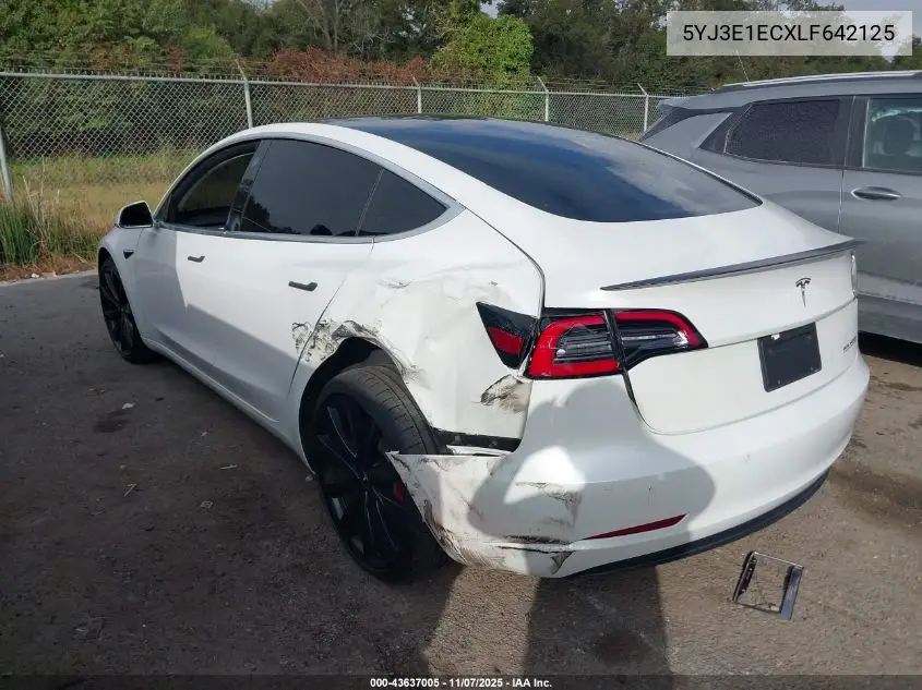 5YJ3E1ECXLF642125 2020 Tesla Model 3 Performance