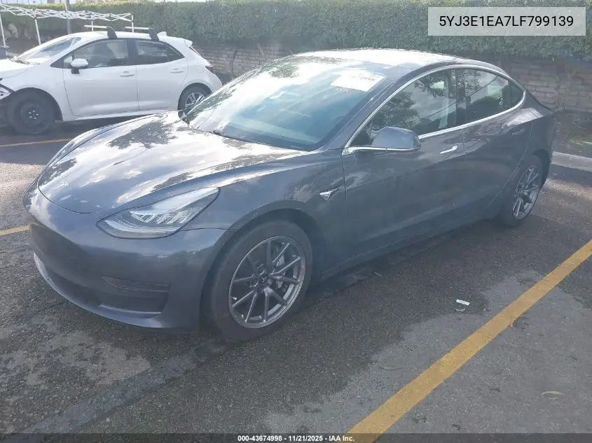 5YJ3E1EA7LF799139 2020 Tesla Model 3 Standard Range Plus Rear-Wheel Drive/Standard Range Rear-Wheel Drive