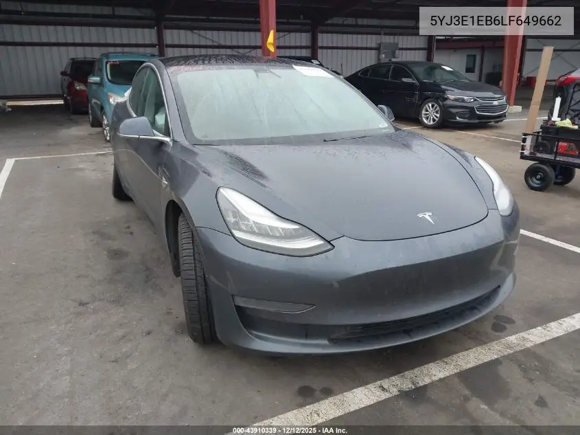 5YJ3E1EB6LF649662 2020 Tesla Model 3 Long Range Dual Motor All-Wheel Drive