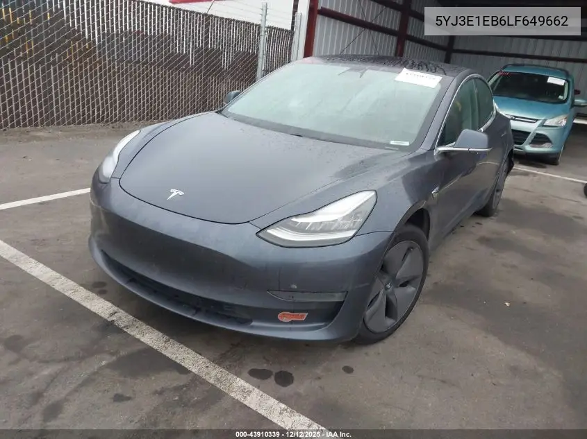 5YJ3E1EB6LF649662 2020 Tesla Model 3 Long Range Dual Motor All-Wheel Drive