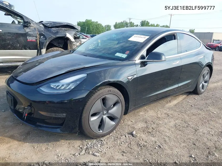 2020 Tesla Model 3 Long Range Dual Motor All-Wheel Drive VIN: 5YJ3E1EB2LF599777 Lot: 45301618