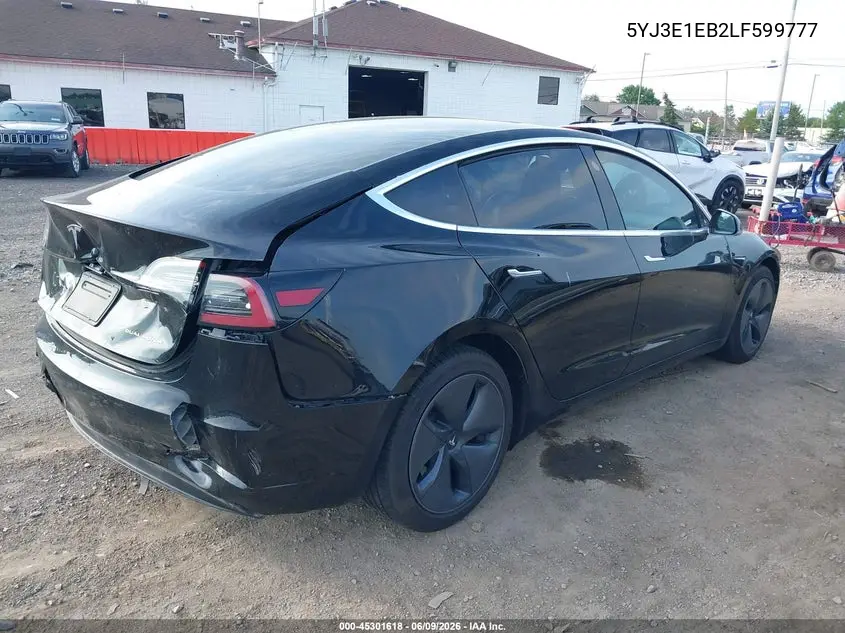 2020 Tesla Model 3 Long Range Dual Motor All-Wheel Drive VIN: 5YJ3E1EB2LF599777 Lot: 45301618