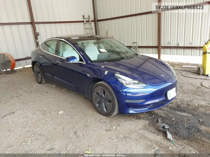 2020 Tesla Model 3 Long Range Dual Motor All-Wheel Drive VIN: 5YJ3E1EBXLF668523 Lot: 45577192