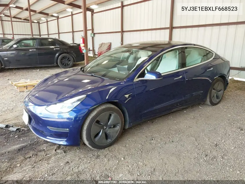 2020 Tesla Model 3 Long Range Dual Motor All-Wheel Drive VIN: 5YJ3E1EBXLF668523 Lot: 45577192