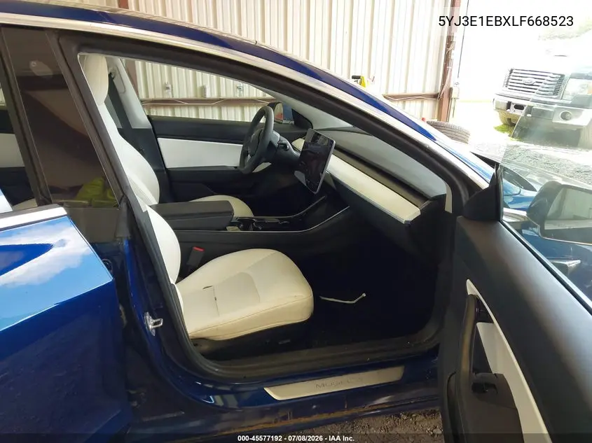 2020 Tesla Model 3 Long Range Dual Motor All-Wheel Drive VIN: 5YJ3E1EBXLF668523 Lot: 45577192