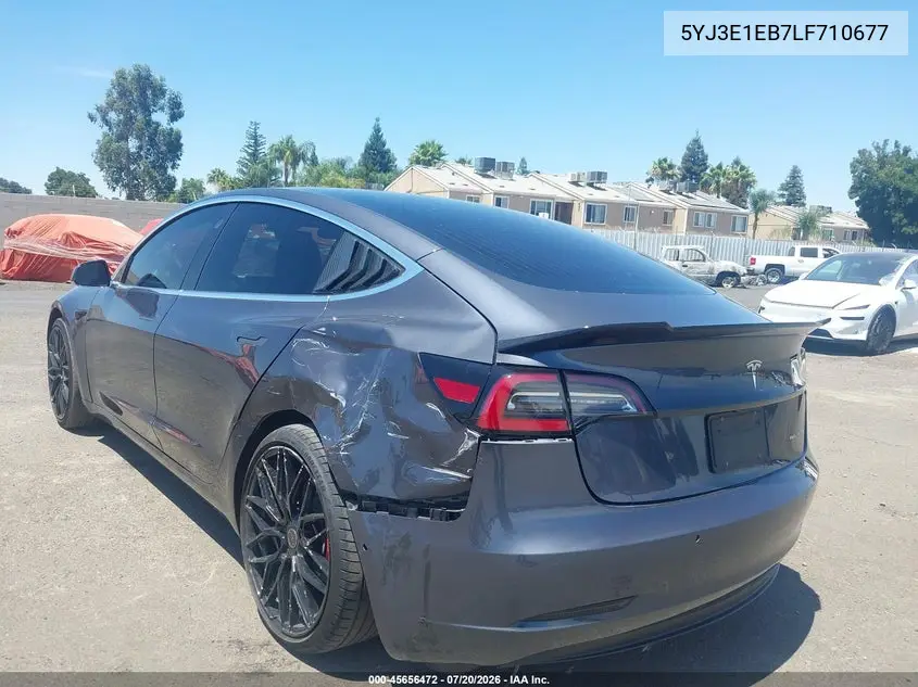 2020 Tesla Model 3 Long Range Dual Motor All-Wheel Drive VIN: 5YJ3E1EB7LF710677 Lot: 45656472