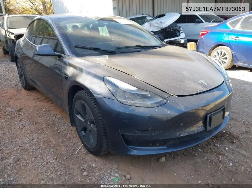 5YJ3E1EA7MF873063 2021 Tesla Model 3 Standard Range Plus Rear-Wheel Drive