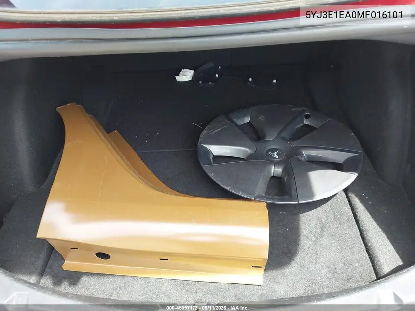 5YJ3E1EA0MF016101 2021 Tesla Model 3 Standard Range Plus Rear-Wheel Drive