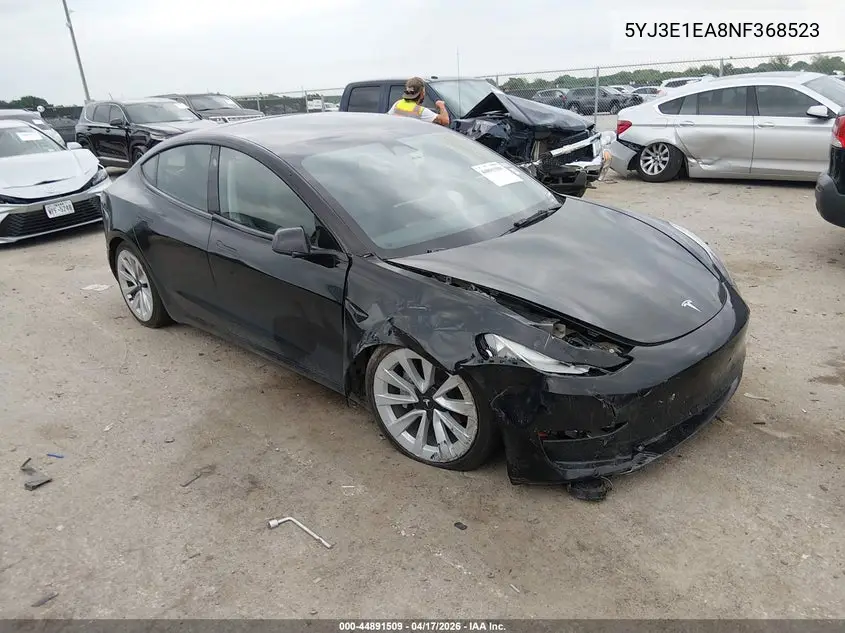 5YJ3E1EA8NF368523 2022 Tesla Model 3 Rear-Wheel Drive
