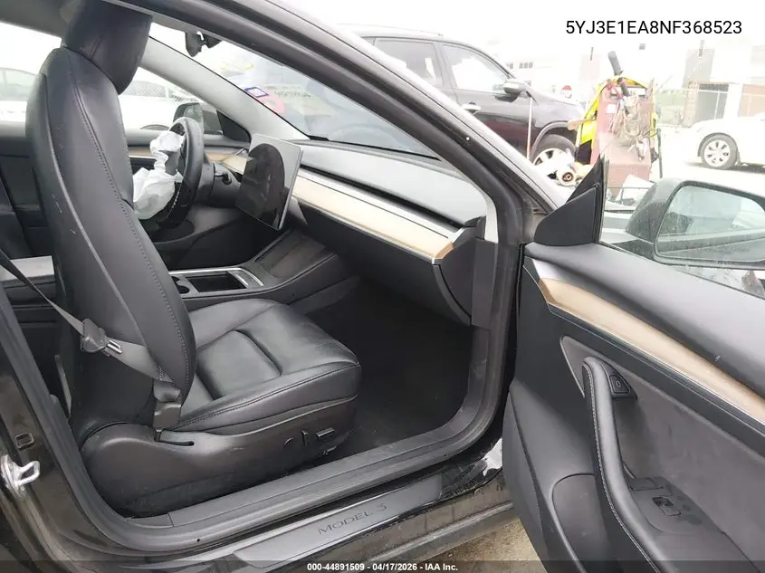 5YJ3E1EA8NF368523 2022 Tesla Model 3 Rear-Wheel Drive