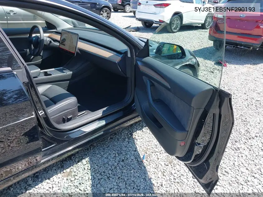 2022 Tesla Model 3 Long Range Dual Motor All-Wheel Drive VIN: 5YJ3E1EB5NF290193 Lot: 45571284