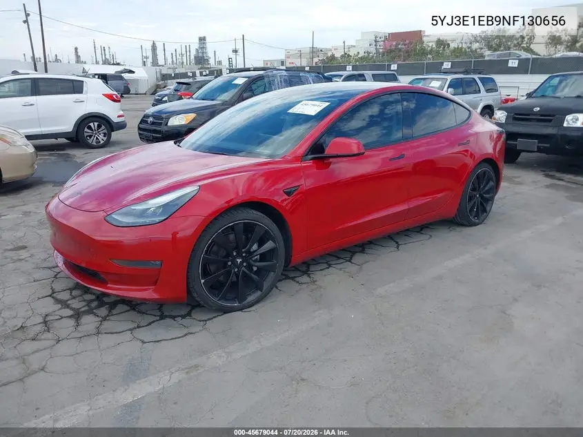2022 Tesla Model 3 Long Range Dual Motor All-Wheel Drive VIN: 5YJ3E1EB9NF130656 Lot: 45679044