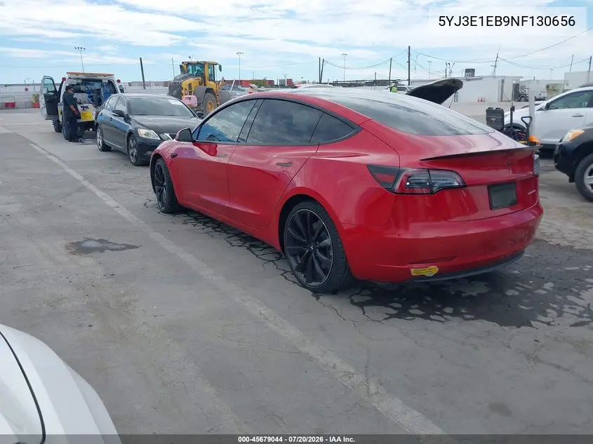 2022 Tesla Model 3 Long Range Dual Motor All-Wheel Drive VIN: 5YJ3E1EB9NF130656 Lot: 45679044