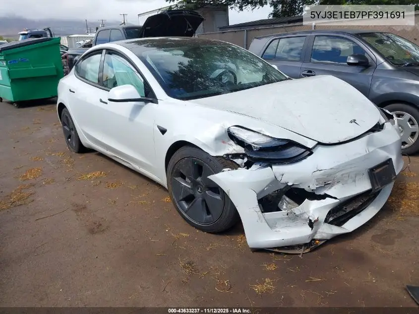 5YJ3E1EB7PF391691 2023 Tesla Model 3 Long Range Dual Motor All-Wheel Drive
