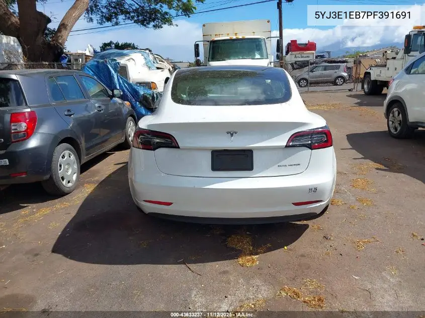 5YJ3E1EB7PF391691 2023 Tesla Model 3 Long Range Dual Motor All-Wheel Drive