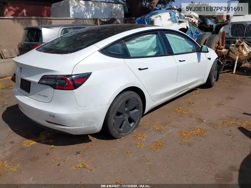 5YJ3E1EB7PF391691 2023 Tesla Model 3 Long Range Dual Motor All-Wheel Drive