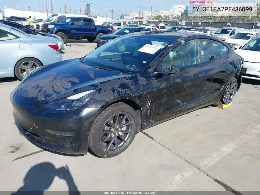 5YJ3E1EA7PF436099 2023 Tesla Model 3 Rear-Wheel Drive