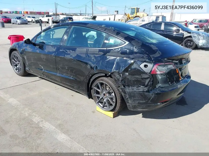 5YJ3E1EA7PF436099 2023 Tesla Model 3 Rear-Wheel Drive