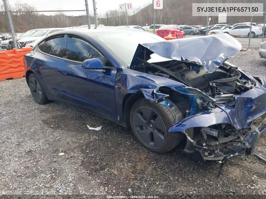 5YJ3E1EA1PF657150 2023 Tesla Model 3 Rear-Wheel Drive