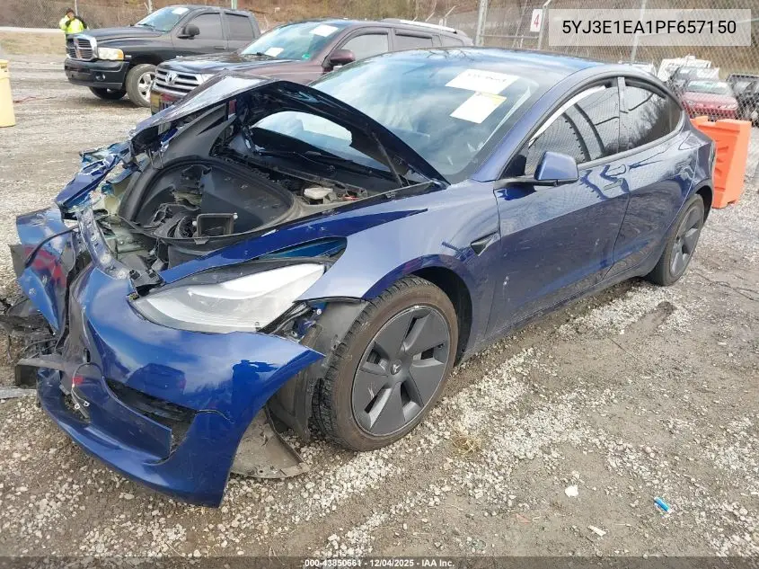 5YJ3E1EA1PF657150 2023 Tesla Model 3 Rear-Wheel Drive