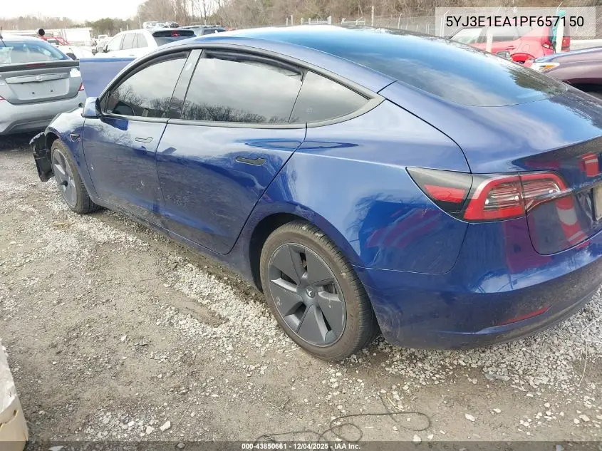 5YJ3E1EA1PF657150 2023 Tesla Model 3 Rear-Wheel Drive