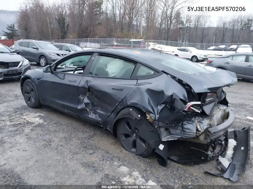 5YJ3E1EA5PF570206 2023 Tesla Model 3 Rear-Wheel Drive