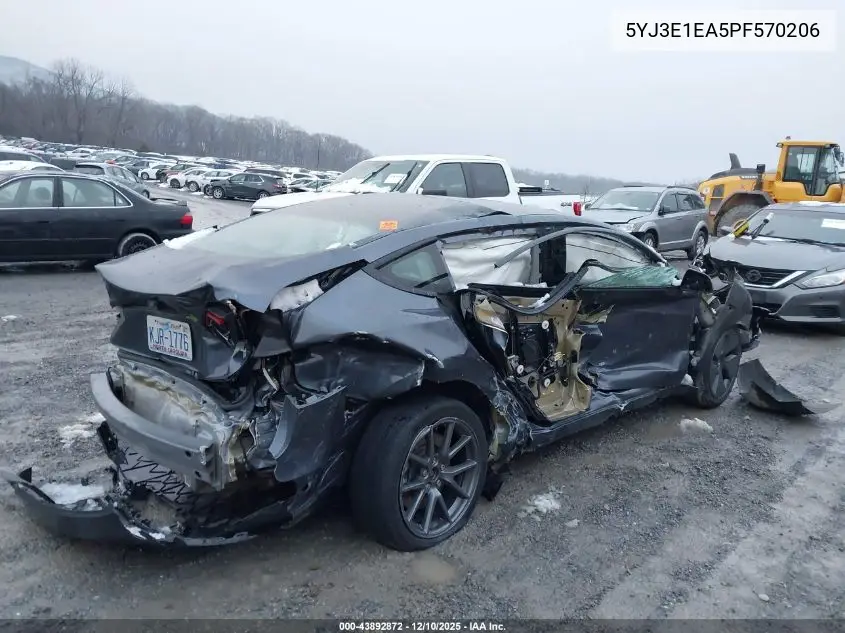 5YJ3E1EA5PF570206 2023 Tesla Model 3 Rear-Wheel Drive