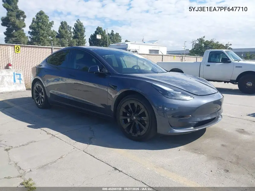 5YJ3E1EA7PF647710 2023 Tesla Model 3 Rear-Wheel Drive
