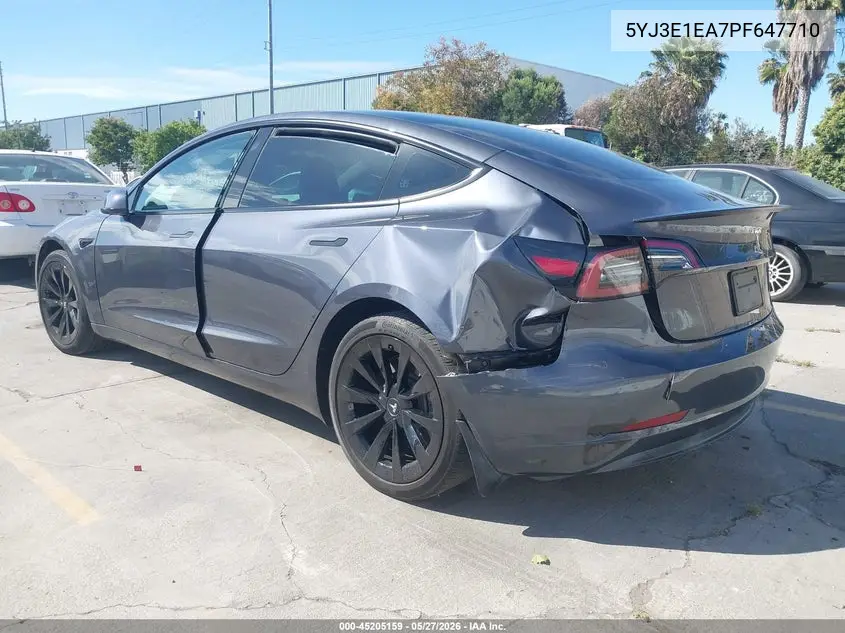 5YJ3E1EA7PF647710 2023 Tesla Model 3 Rear-Wheel Drive