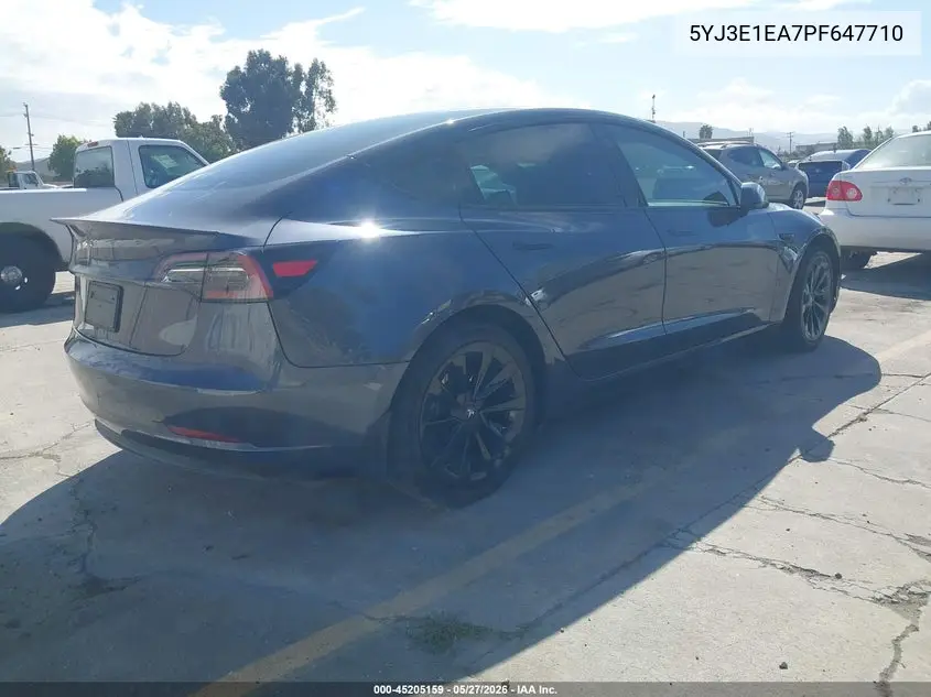 5YJ3E1EA7PF647710 2023 Tesla Model 3 Rear-Wheel Drive
