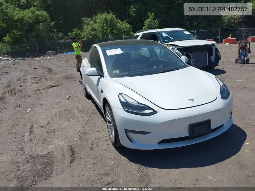 2023 Tesla Model 3 Rear-Wheel Drive VIN: 5YJ3E1EA7PF482757 Lot: 45283876
