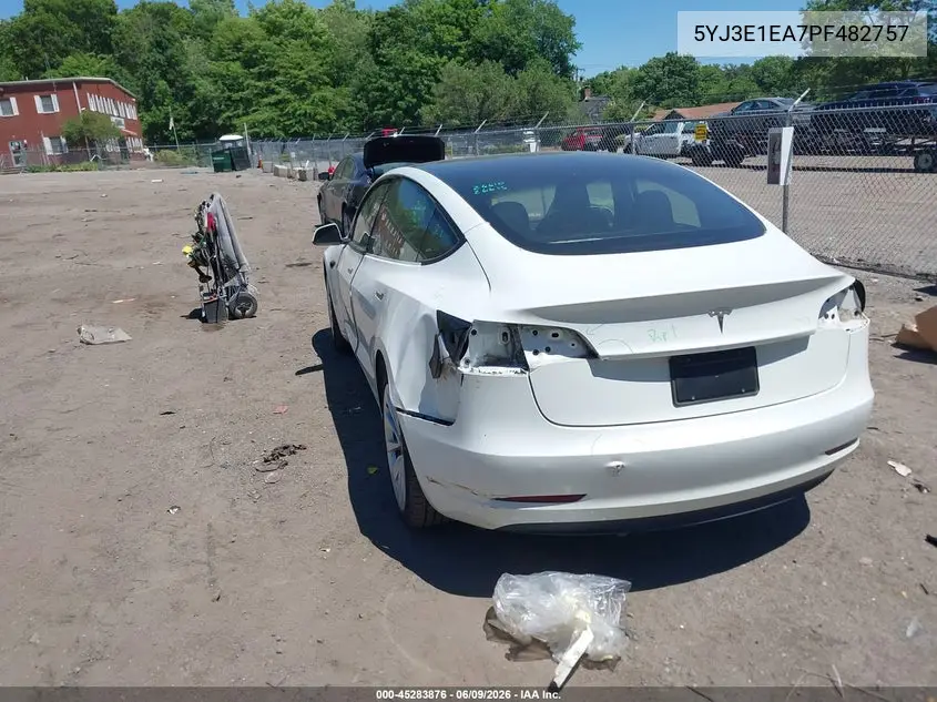 2023 Tesla Model 3 Rear-Wheel Drive VIN: 5YJ3E1EA7PF482757 Lot: 45283876