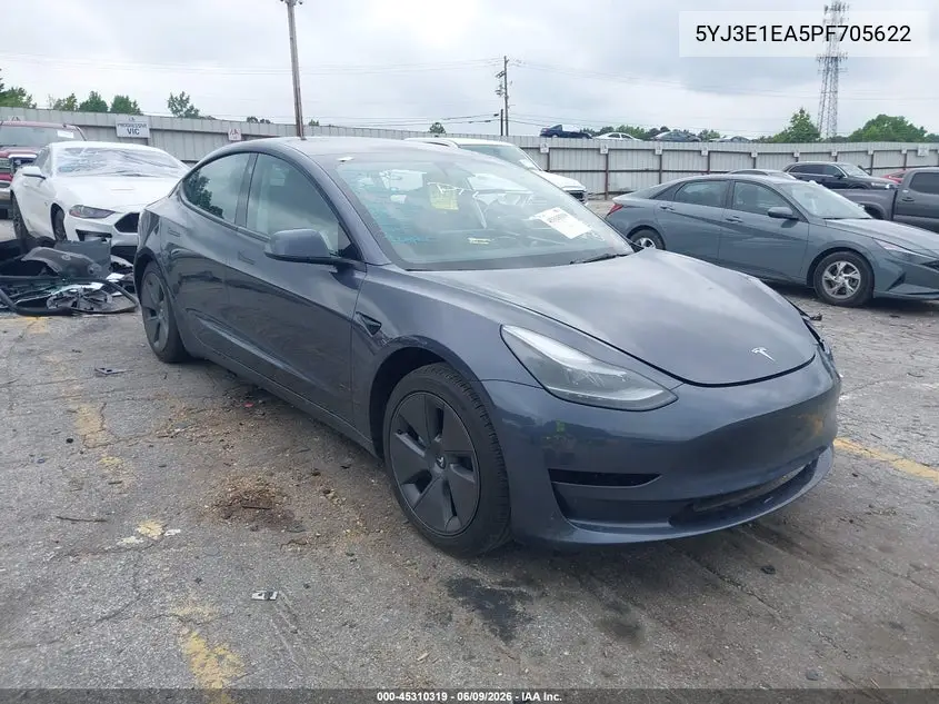 2023 Tesla Model 3 Rear-Wheel Drive VIN: 5YJ3E1EA5PF705622 Lot: 45310319