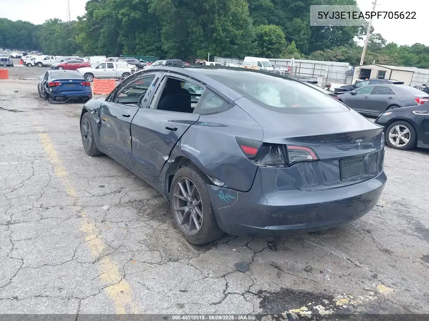 2023 Tesla Model 3 Rear-Wheel Drive VIN: 5YJ3E1EA5PF705622 Lot: 45310319