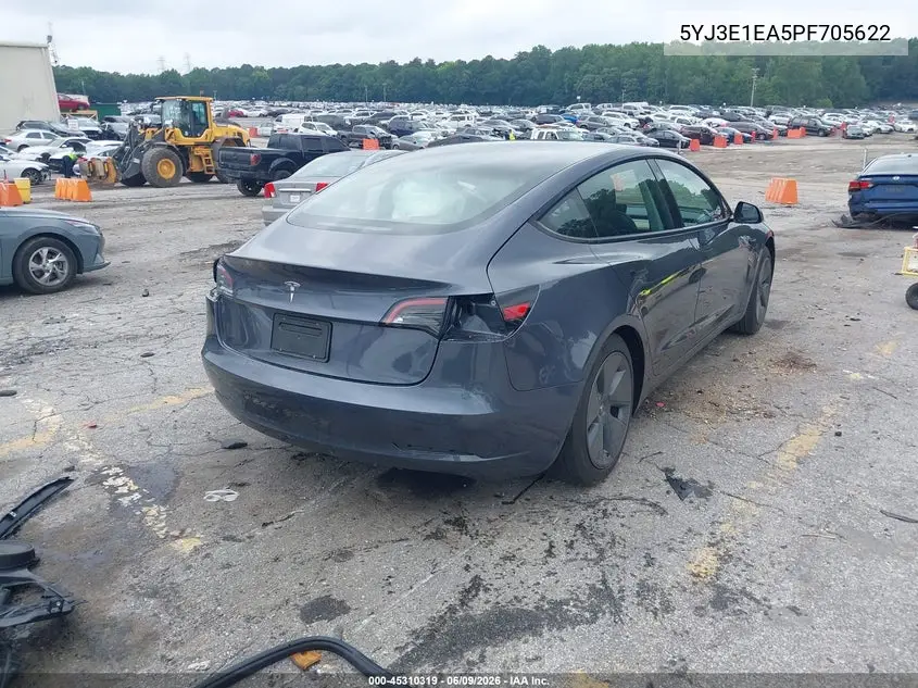 2023 Tesla Model 3 Rear-Wheel Drive VIN: 5YJ3E1EA5PF705622 Lot: 45310319