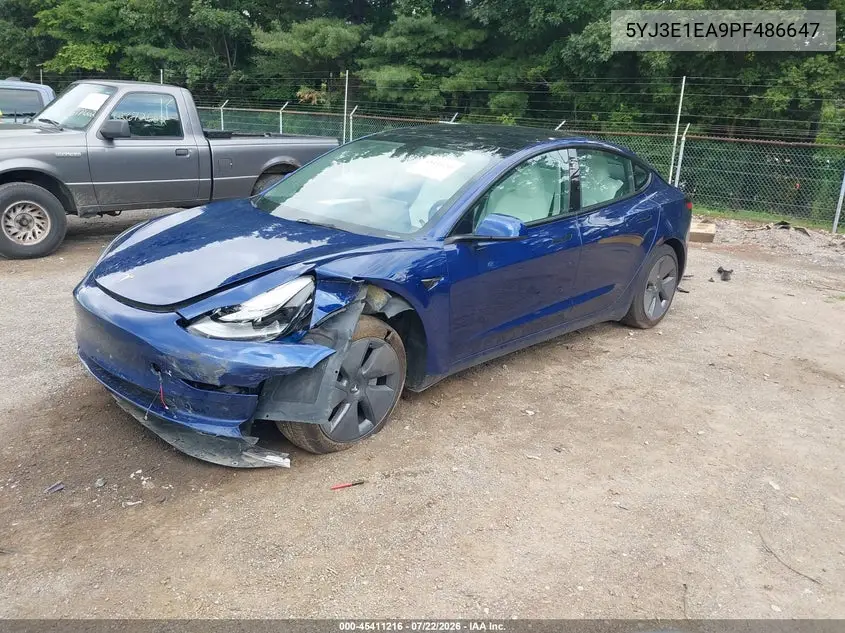 2023 Tesla Model 3 Rear-Wheel Drive VIN: 5YJ3E1EA9PF486647 Lot: 45411216