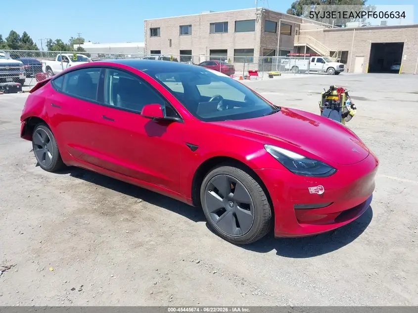2023 Tesla Model 3 Rear-Wheel Drive VIN: 5YJ3E1EAXPF606634 Lot: 45445674