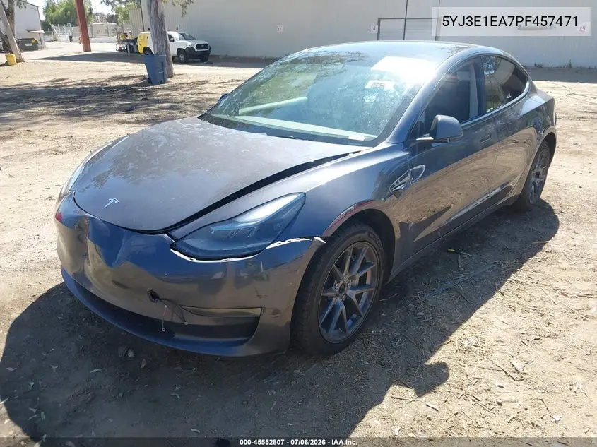 2023 Tesla Model 3 Rear-Wheel Drive VIN: 5YJ3E1EA7PF457471 Lot: 45552807