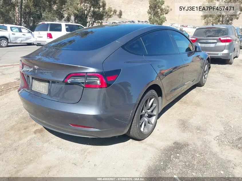 2023 Tesla Model 3 Rear-Wheel Drive VIN: 5YJ3E1EA7PF457471 Lot: 45552807