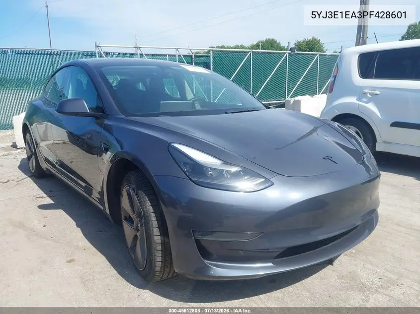 2023 Tesla Model 3 Rear-Wheel Drive VIN: 5YJ3E1EA3PF428601 Lot: 45612808