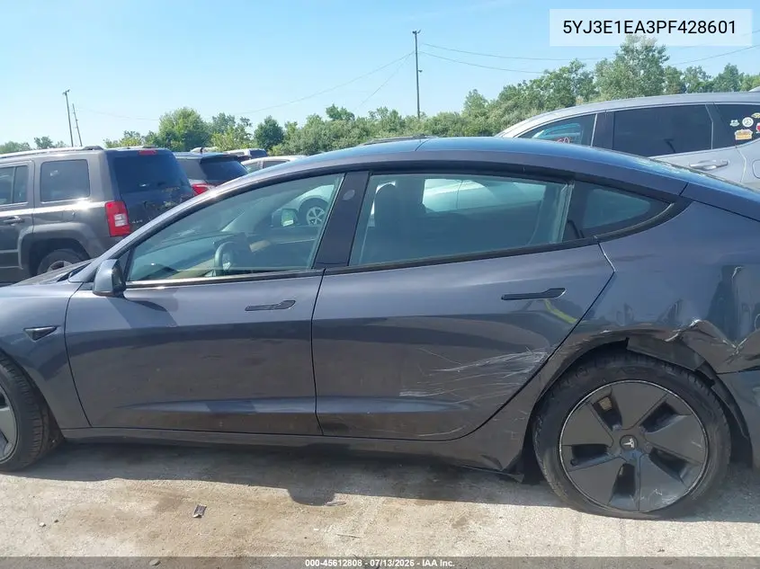 2023 Tesla Model 3 Rear-Wheel Drive VIN: 5YJ3E1EA3PF428601 Lot: 45612808