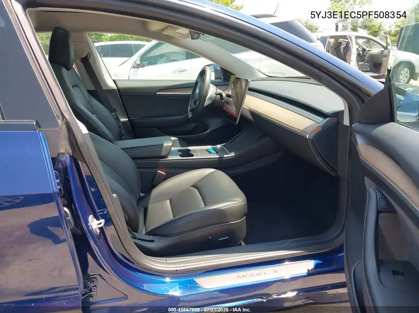 2023 Tesla Model 3 Performance Dual Motor All-Wheel Drive VIN: 5YJ3E1EC5PF508354 Lot: 45667869